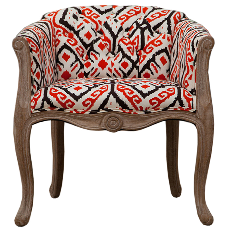 Кресло KELIM Red Ornament Chair Коричневый Белый Красный Черный Кресло KELIM Red Ornament Chair Коричневый Белый Красный Черный в Брянске | Loft Concept