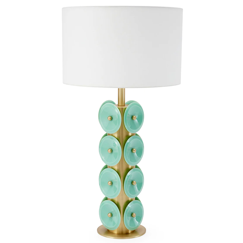 Настольная лампа PEGGY TABLE LAMP Золотой Бирюзовый Белый Настольная лампа PEGGY TABLE LAMP Золотой Бирюзовый Белый в Брянске | Loft Concept