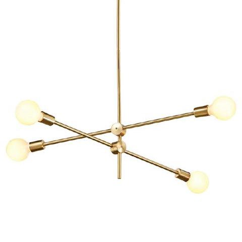 Люстра Cliff Pendant 4 плафона Золотой Люстра Cliff Pendant 4 плафона Золотой в Брянске | Loft Concept