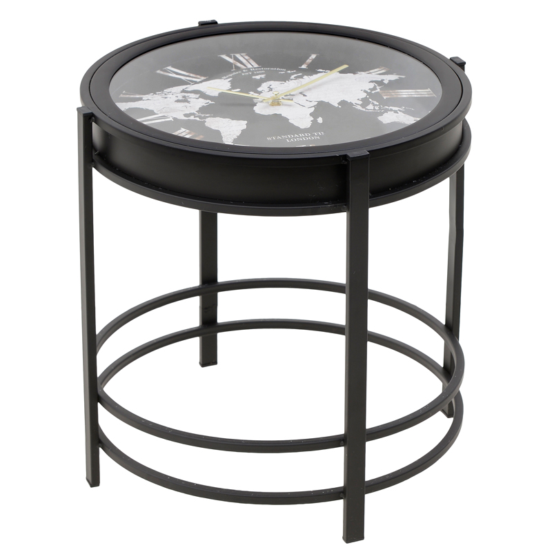Приставной стол World Map Table Прозрачный Черный Приставной стол World Map Table Прозрачный Черный в Брянске | Loft Concept