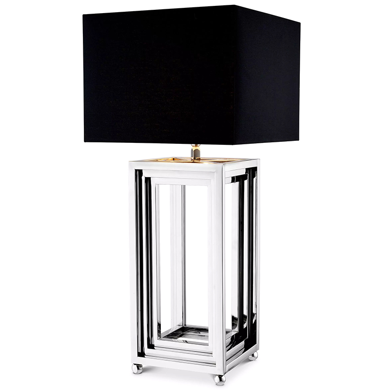Настольная лампа Eichholtz Table Lamp Menaggio Nickel Черный Никель Настольная лампа Eichholtz Table Lamp Menaggio Nickel Черный Никель в Брянске | Loft Concept