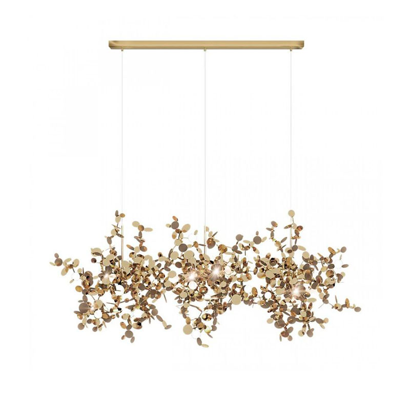 Люстра Terzani Argent Suspension Linear Gold длина 85 см Золотой Люстра Terzani Argent Suspension Linear Gold длина 85 см Золотой в Брянске | Loft Concept