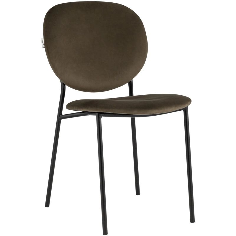 Стул Stanley Chair Коричневый Велюр Коричневый Черный Стул Stanley Chair Коричневый Велюр Коричневый Черный в Брянске | Loft Concept