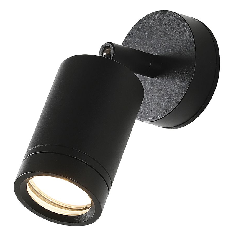 Уличное бра с поворотным спотом PLAIN LIGHT Черный Прозрачный Уличное бра с поворотным спотом PLAIN LIGHT Черный Прозрачный в Брянске | Loft Concept