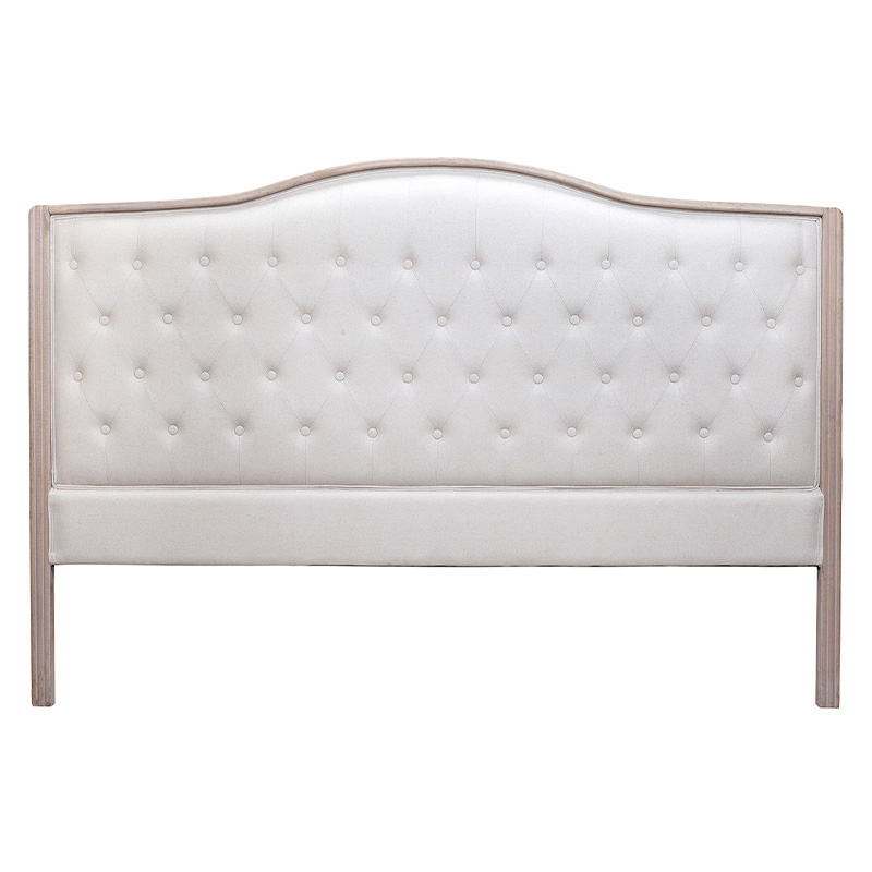Изголовье кровати бежевое с мягкой обивкой из рогожки и льна Agatha Headboard Бежевый Коричневый Изголовье кровати бежевое с мягкой обивкой из рогожки и льна Agatha Headboard Бежевый Коричневый в Брянске | Loft Concept