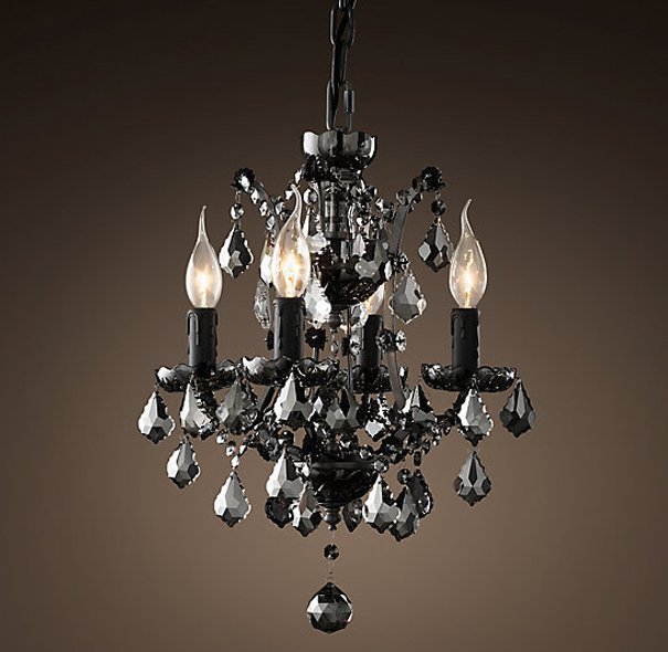 Люстра 19TH C. ROCOCO IRON & Smok CRYSTAL 4 Графит Стекло Смок Люстра 19TH C. ROCOCO IRON & Smok CRYSTAL 4 Графит Стекло Смок в Брянске | Loft Concept