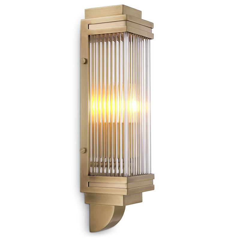 Бра Eichholtz Wall Lamp Bassett Латунь Прозрачное Стекло Бра Eichholtz Wall Lamp Bassett Латунь Прозрачное Стекло в Брянске | Loft Concept