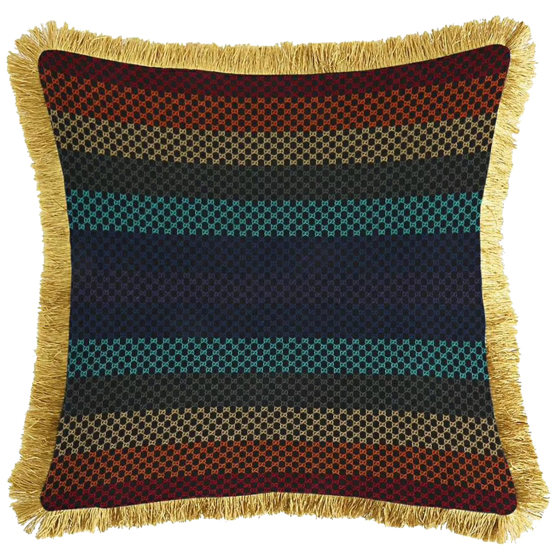 Декоративная подушка Cтиль Gucci Stripes Мульти Золотой Декоративная подушка Cтиль Gucci Stripes Мульти Золотой в Брянске | Loft Concept