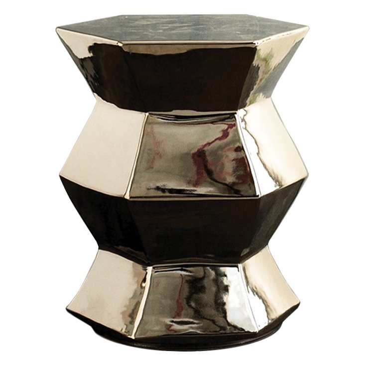 Керамический табурет Silvered Stool - Hexagon Серебряный Керамический табурет Silvered Stool - Hexagon Серебряный в Брянске | Loft Concept