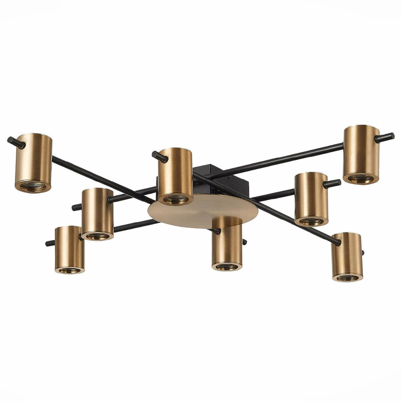 Потолочный светильник Aigle Ceiling Light 8 Латунь Черный Потолочный светильник Aigle Ceiling Light 8 Латунь Черный в Брянске | Loft Concept