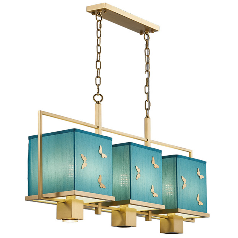 Люстра с бабочками Butterflies Blue Background Chandelier Латунь Бирюзовый Люстра с бабочками Butterflies Blue Background Chandelier Латунь Бирюзовый в Брянске | Loft Concept
