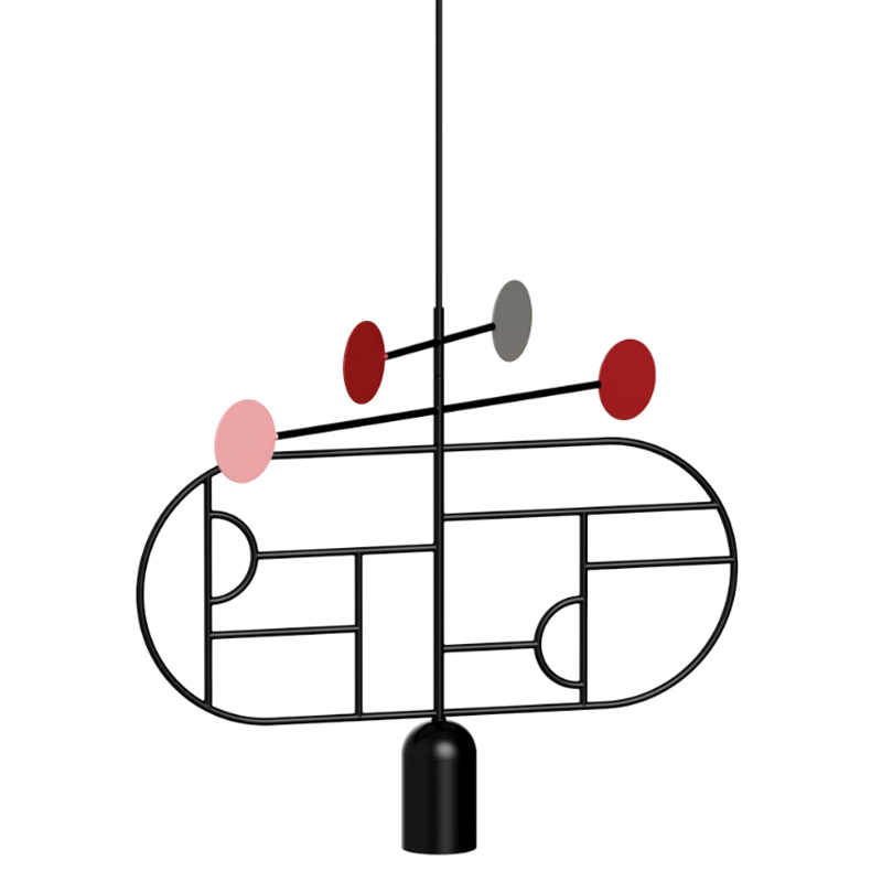Подвесной Светильник Lines & Dots Home Adventures LDS03 Черный матовый Красный Розовый Подвесной Светильник Lines & Dots Home Adventures LDS03 Черный матовый Красный Розовый в Брянске | Loft Concept