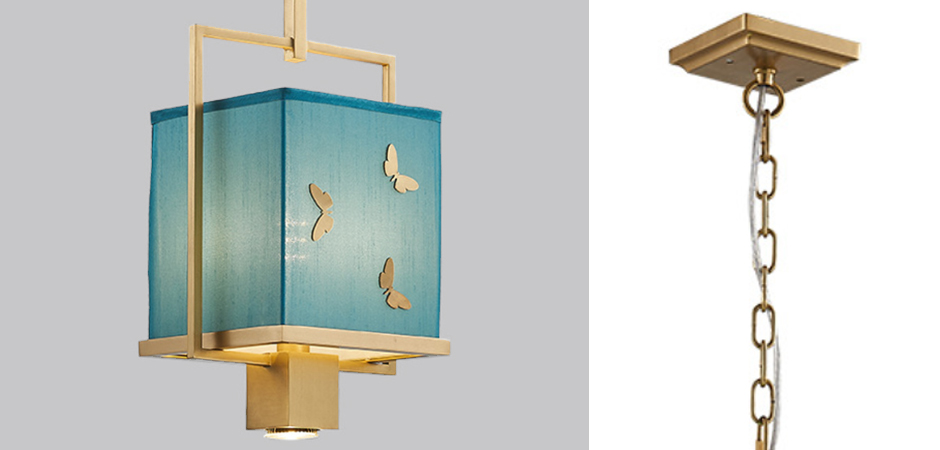 Светильник с бабочками Butterflies Blue Background Hanging lamp Светильник с бабочками Butterflies Blue Background Hanging lamp - Loft-Concept в Брянске