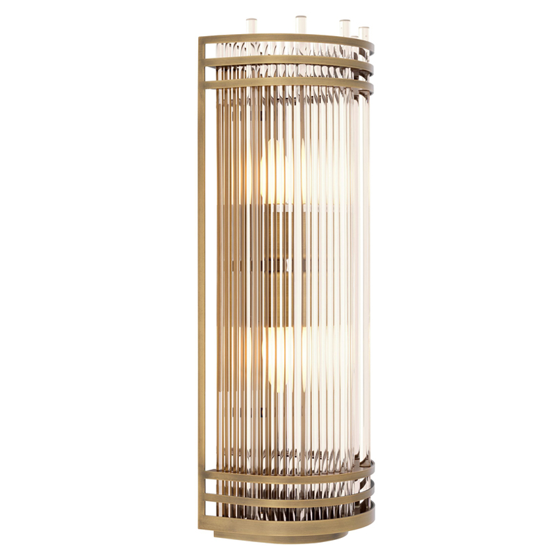 Бра Eichholtz Wall Lamp Gulf L Brass Латунь Античная полированная Прозрачный Бра Eichholtz Wall Lamp Gulf L Brass Латунь Античная полированная Прозрачный в Брянске | Loft Concept