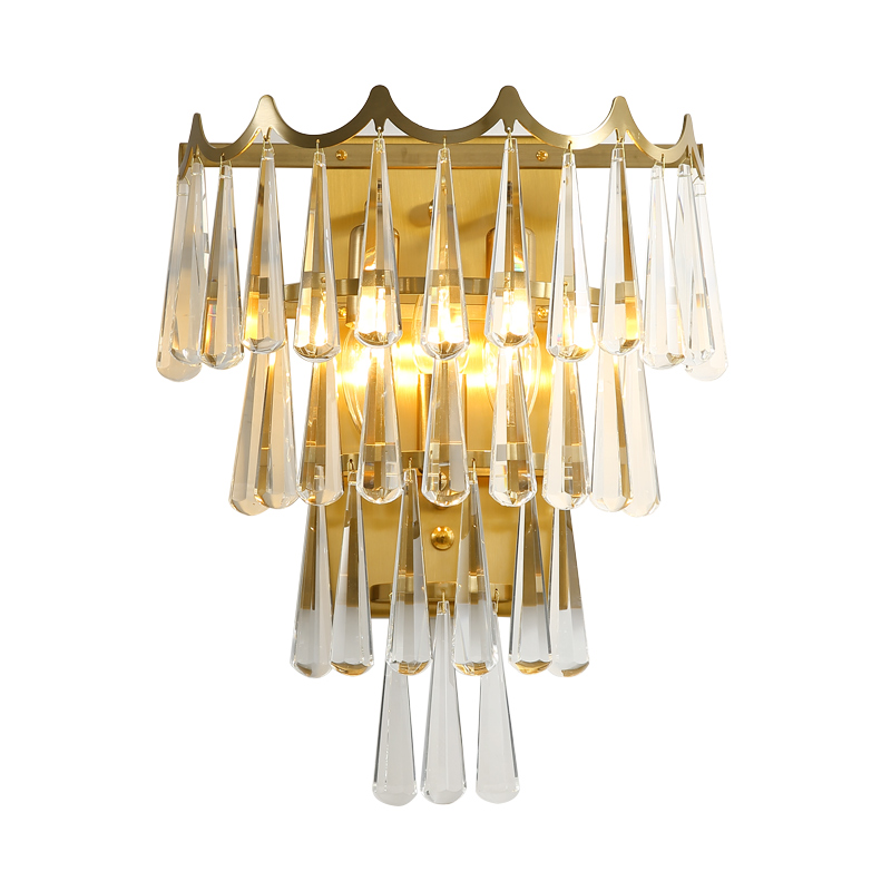 Бра Falling Drops Wall Lamp Латунь Прозрачный Бра Falling Drops Wall Lamp Латунь Прозрачный в Брянске | Loft Concept