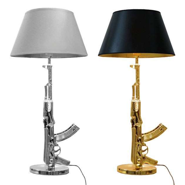 Настольная лампа ружье Flos Guns Table Lamp Серебряный Золотой в Брянске | Loft Concept 