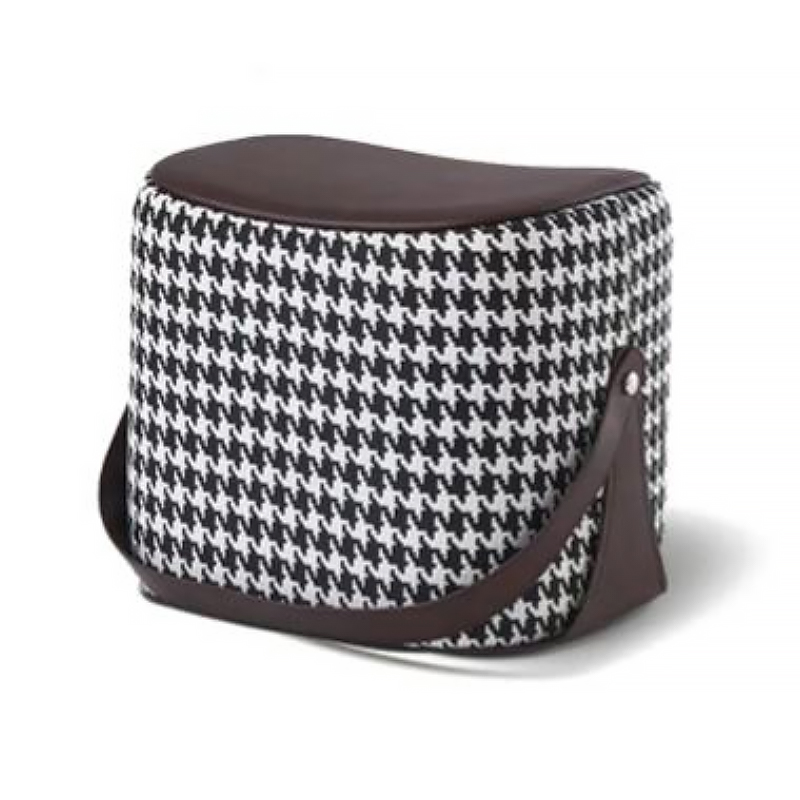 Пуф Langtry Pouf Black & White Коричневый Черно-белый Пуф Langtry Pouf Black & White Коричневый Черно-белый в Брянске | Loft Concept