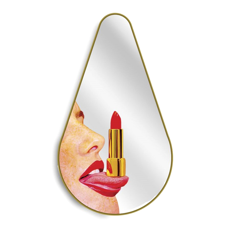 Зеркало Seletti Pear Tongue Золотой Зеркало Seletti Pear Tongue Золотой в Брянске | Loft Concept