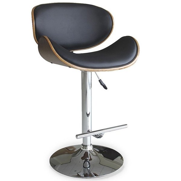 Барный стул Lounge Bar Stool черный Черный Хром Барный стул Lounge Bar Stool черный Черный Хром в Брянске | Loft Concept