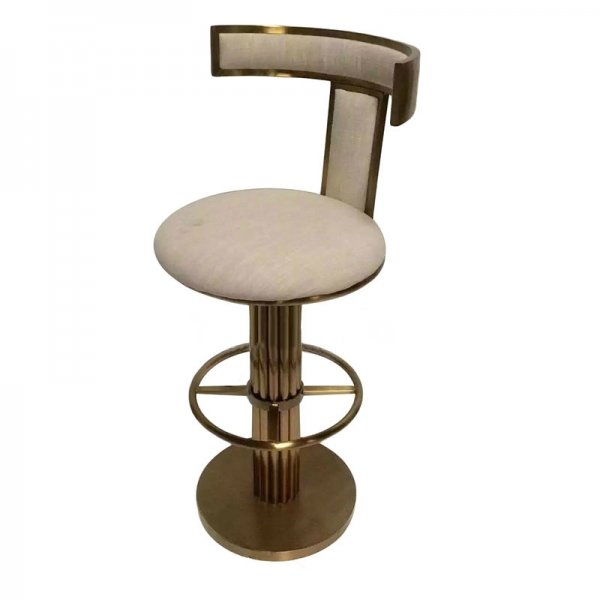 Барный стул Kelly Wearstler Marmont Bar Stool ivory ( слоновая кость ) Латунь в Брянске | Loft Concept 