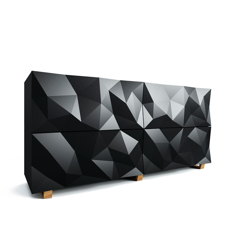 Комод с большими угловыми фигурами, две секции, 2 полки Geometric Greece Комод с большими угловыми фигурами, две секции, 2 полки Geometric Greece в Брянске | Loft Concept
