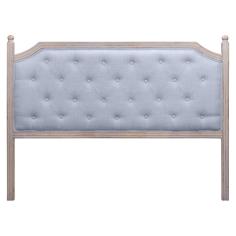 Изголовье кровати серое с мягкой обивкой из рогожки Emma Headboard Серый Коричневый Изголовье кровати серое с мягкой обивкой из рогожки Emma Headboard Серый Коричневый в Брянске | Loft Concept