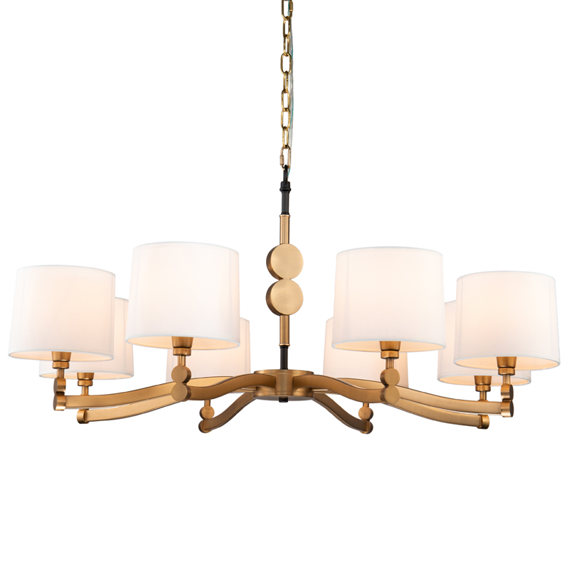 Люстра Mogir Chandelier Латунь Белый Люстра Mogir Chandelier Латунь Белый в Брянске | Loft Concept