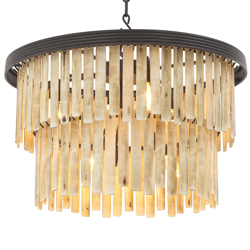 Люстра Eichholtz Chandelier Arizona S Темная бронза Бежевый Люстра Eichholtz Chandelier Arizona S Темная бронза Бежевый в Брянске | Loft Concept