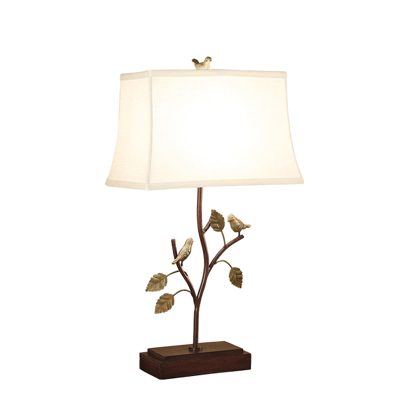 Настольная лампа Bird Talk Table lamp Белый Коричневый Латунь Настольная лампа Bird Talk Table lamp Белый Коричневый Латунь в Брянске | Loft Concept