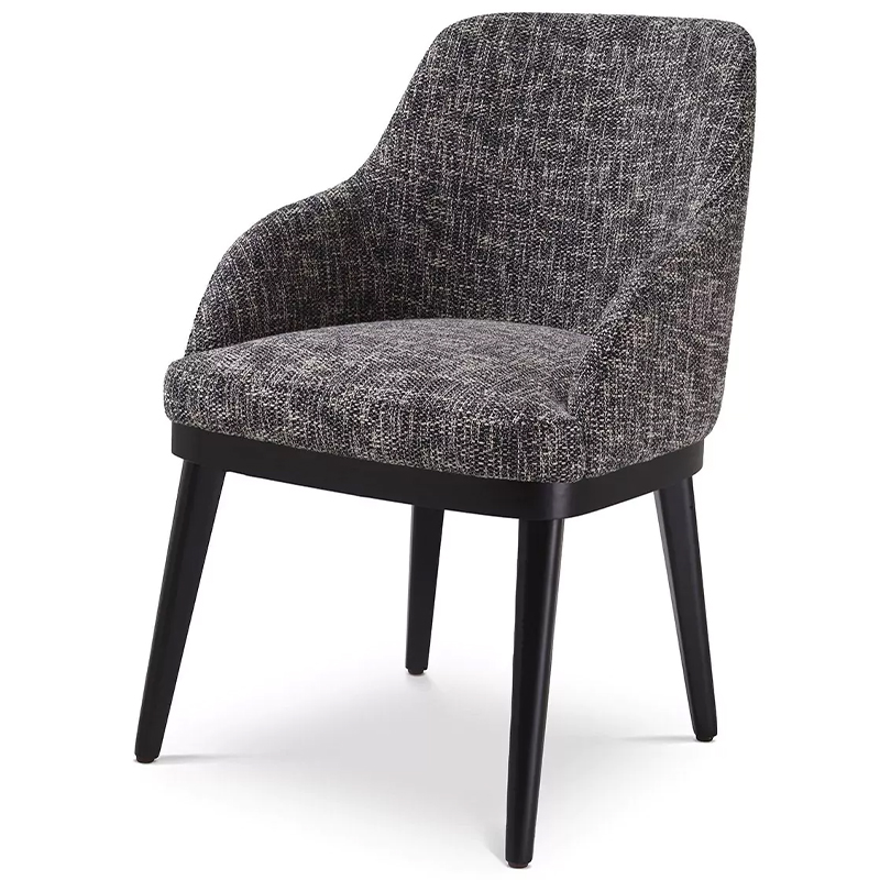 Стул Eichholtz Dining Chair Costa Cambon Black Серый Черный Стул Eichholtz Dining Chair Costa Cambon Black Серый Черный в Брянске | Loft Concept
