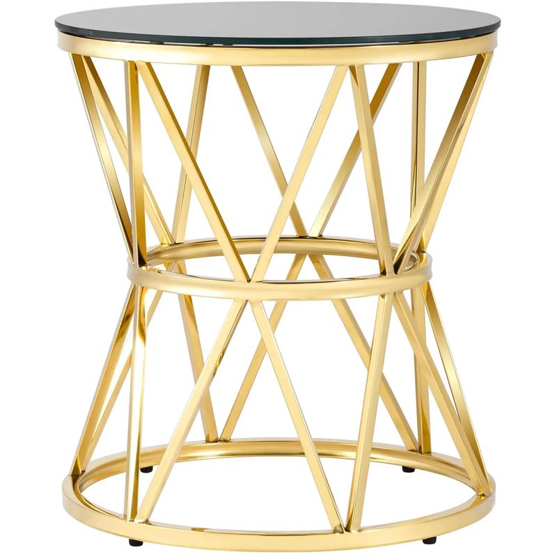 Стол приставной Beranger Collection Gold Глянцевое золото Черный Стол приставной Beranger Collection Gold Глянцевое золото Черный в Брянске | Loft Concept