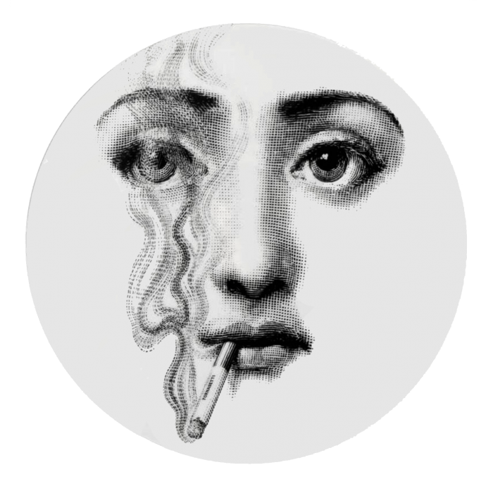 Декоративная тарелка Fornasetti 081 Черный Декоративная тарелка Fornasetti 081 Черный в Брянске | Loft Concept