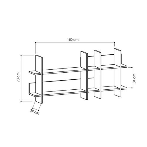 Полка прямая подвесная двухъярусная цвета антрацит BEADS BOOKCASE ANTHRACITE Полка прямая подвесная двухъярусная цвета антрацит BEADS BOOKCASE ANTHRACITE в Брянске