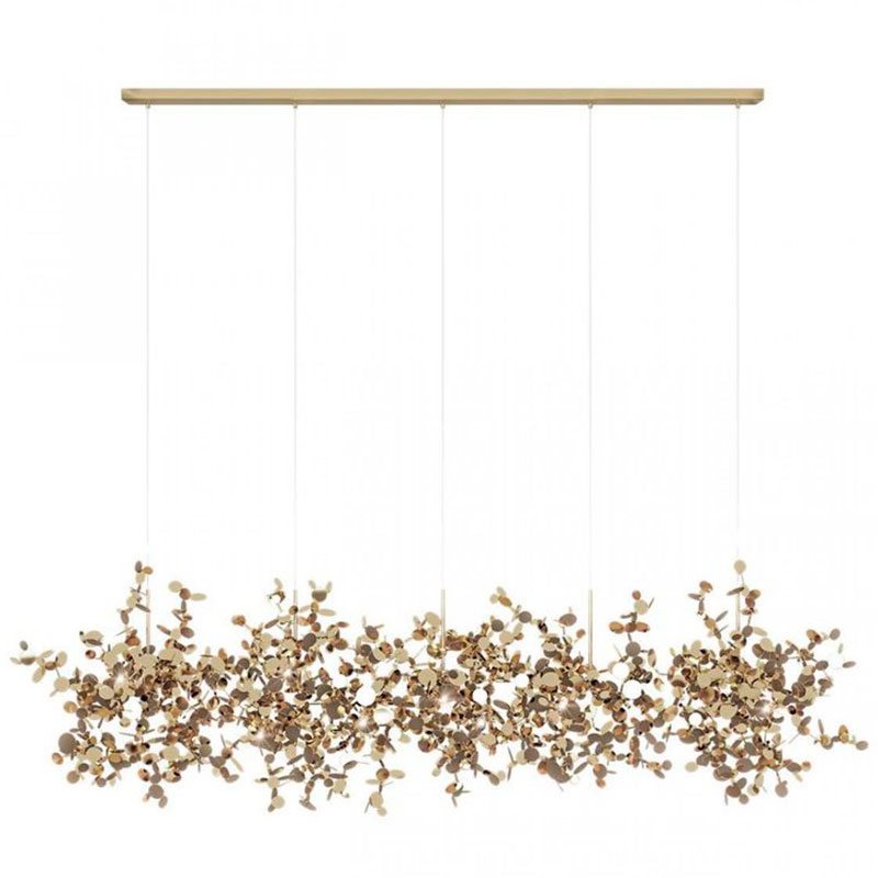 Люстра Terzani Argent Suspension Linear Gold длина 150 см Золотой Люстра Terzani Argent Suspension Linear Gold длина 150 см Золотой в Брянске | Loft Concept