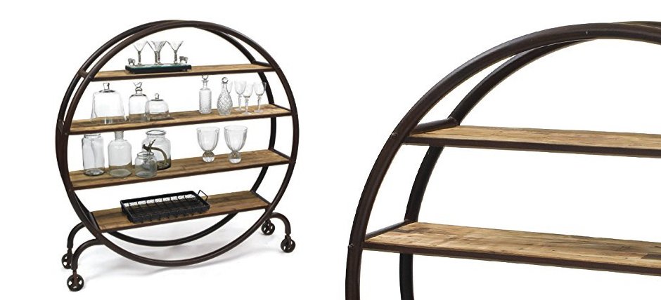 Стеллаж Industrial Metal Round Bookshelf Стеллаж Industrial Metal Round Bookshelf - Loft-Concept в Брянске