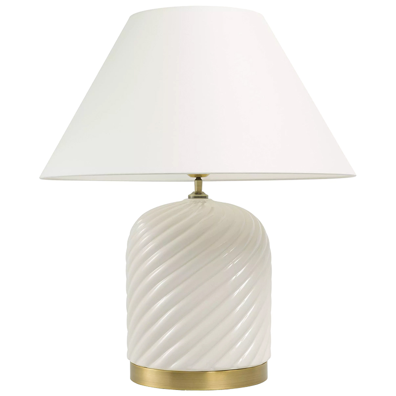 Настольная лампа Eichholtz Table Lamp Savona Кремовый Латунь Настольная лампа Eichholtz Table Lamp Savona Кремовый Латунь в Брянске | Loft Concept