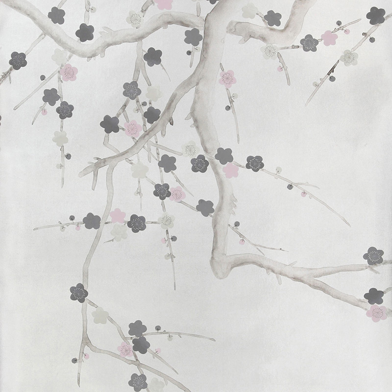Обои ручная роспись Plum Blossom Colourway SC-233 on Sterling Silver gilded silk Обои ручная роспись Plum Blossom Colourway SC-233 on Sterling Silver gilded silk в Брянске | Loft Concept