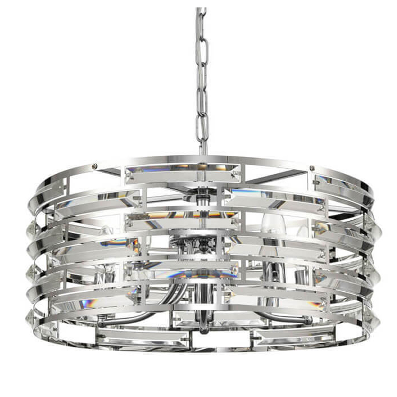 Люстра Chandelier Glass Inserts Хром Люстра Chandelier Glass Inserts Хром в Брянске | Loft Concept