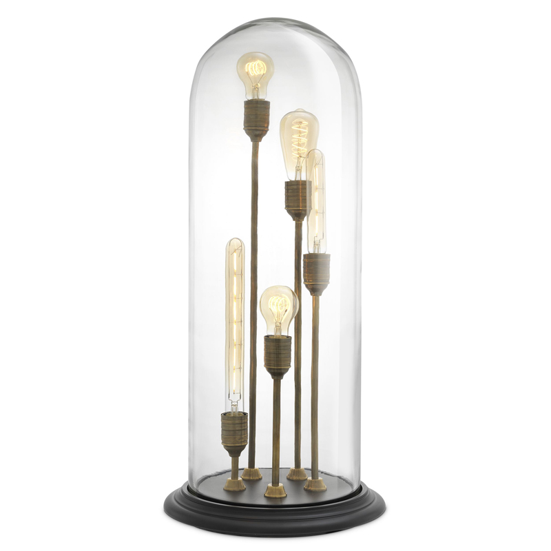 Настольная лампа Eichholtz Table Lamp Opus Черный Винтажная латунь Прозрачный Настольная лампа Eichholtz Table Lamp Opus Черный Винтажная латунь Прозрачный в Брянске | Loft Concept