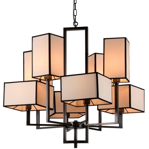 Люстра Cubismus Chandelier 8 Черный Кремовый Люстра Cubismus Chandelier 8 Черный Кремовый в Брянске | Loft Concept