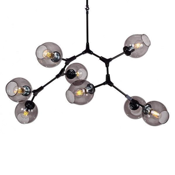 Люстра branching bubble Chandelier 8 Black Черный Серый в Брянске | Loft Concept 