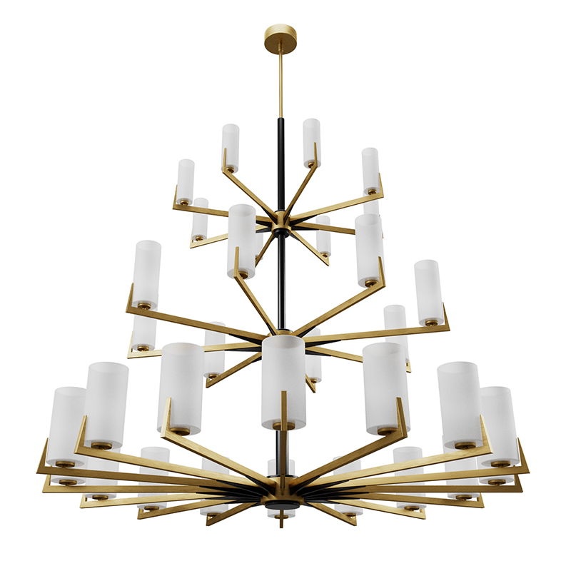 Большая люстра из латуни Brass Candle Латунь Белый Черный Большая люстра из латуни Brass Candle Латунь Белый Черный в Брянске | Loft Concept