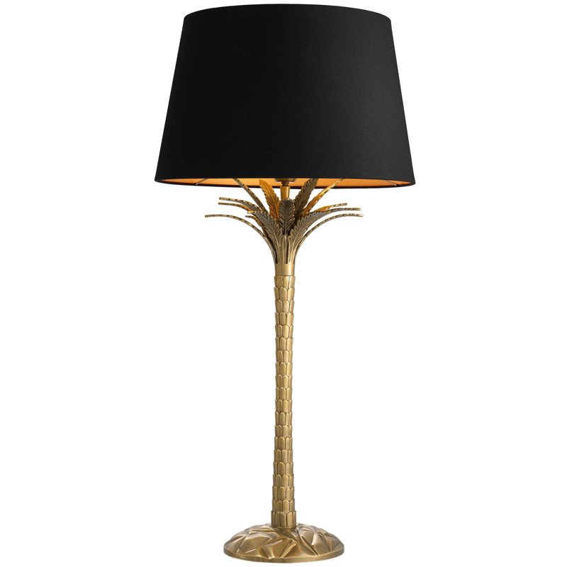 Настольная лампа Eichholtz Table Lamp Palm Harbor Латунь Черный Настольная лампа Eichholtz Table Lamp Palm Harbor Латунь Черный в Брянске | Loft Concept