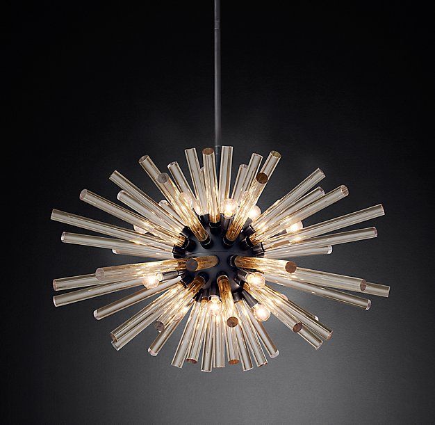Светильник Crystal Starburst Chandelier Elliptical Черный Светильник Crystal Starburst Chandelier Elliptical Черный в Брянске | Loft Concept