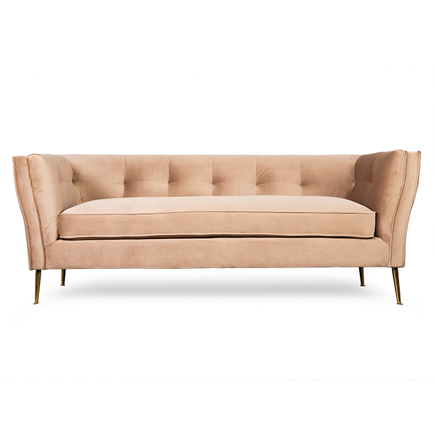 Диван трехместный Flatter beige Бежево-серый Диван трехместный Flatter beige Бежево-серый в Брянске | Loft Concept