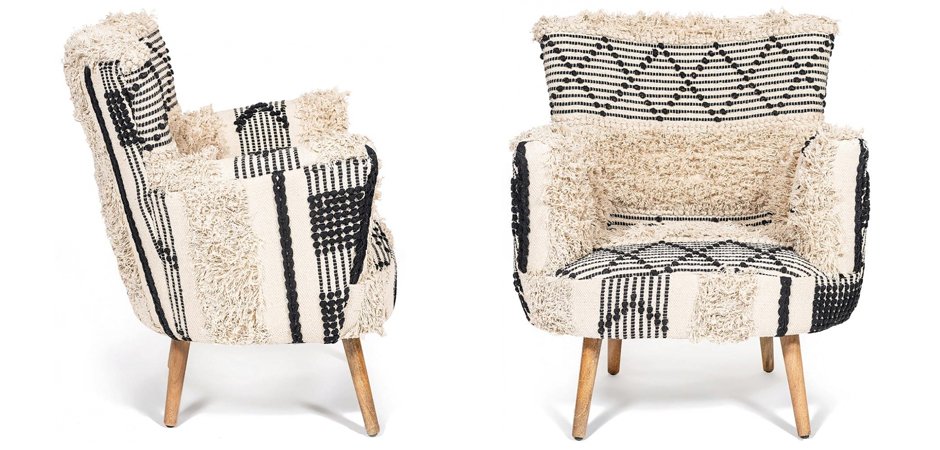Кресло KELIM Pattern black and white Chair Кресло KELIM Pattern black and white Chair - Loft-Concept в Брянске