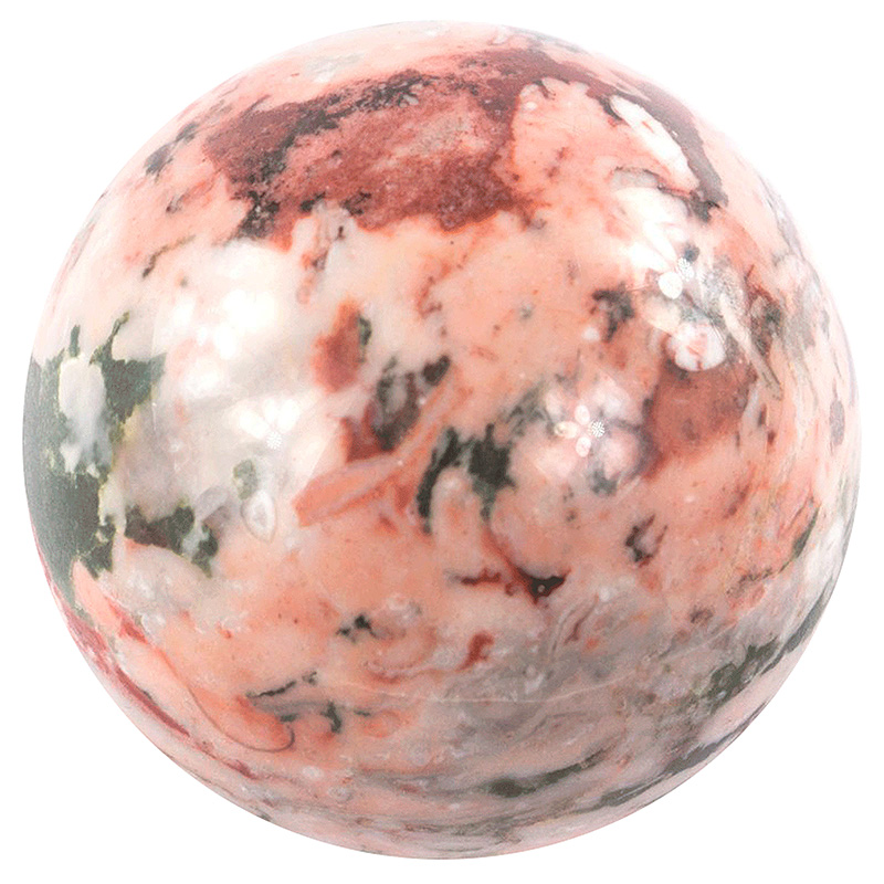 Шар декоративный из натурального камня Креноид Natural Stone Spheres 7.5 см Розовый Серый Белый Красный Шар декоративный из натурального камня Креноид Natural Stone Spheres 7.5 см Розовый Серый Белый Красный в Брянске | Loft Concept