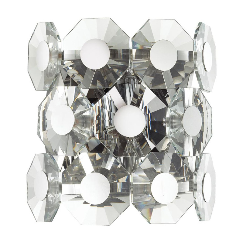 Бра Crystal Octagons Chrome Хром Прозрачное Стекло Бра Crystal Octagons Chrome Хром Прозрачное Стекло в Брянске | Loft Concept