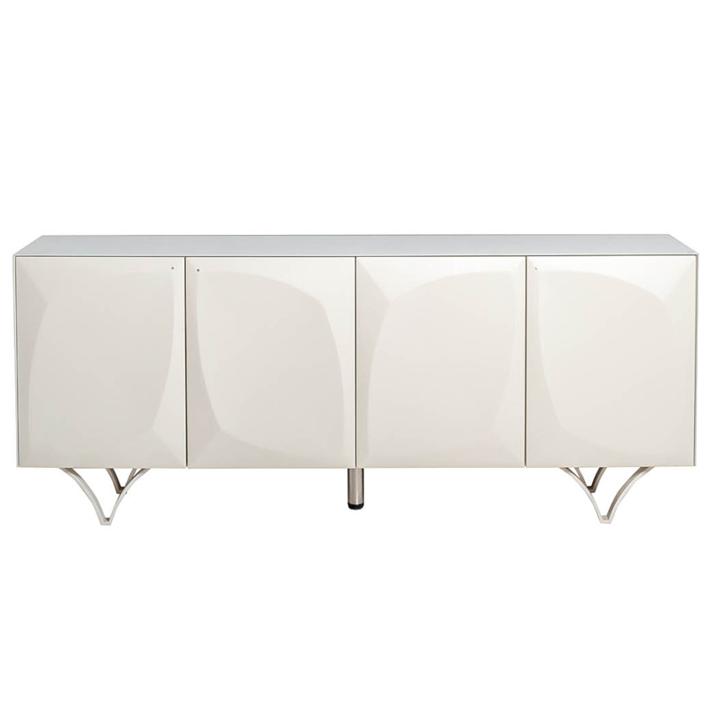 Комод с рельефным фасадом White Orchid Rectangular Белый Белый Комод с рельефным фасадом White Orchid Rectangular Белый Белый в Брянске | Loft Concept