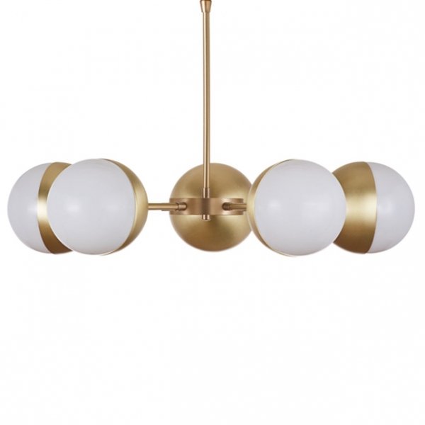 Подвесной светильник Copper Light Chandelier 5 Белый Латунь в Брянске | Loft Concept 